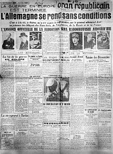 ECHO D ORAN REPUBLICAIN DU 8 MAI 1945